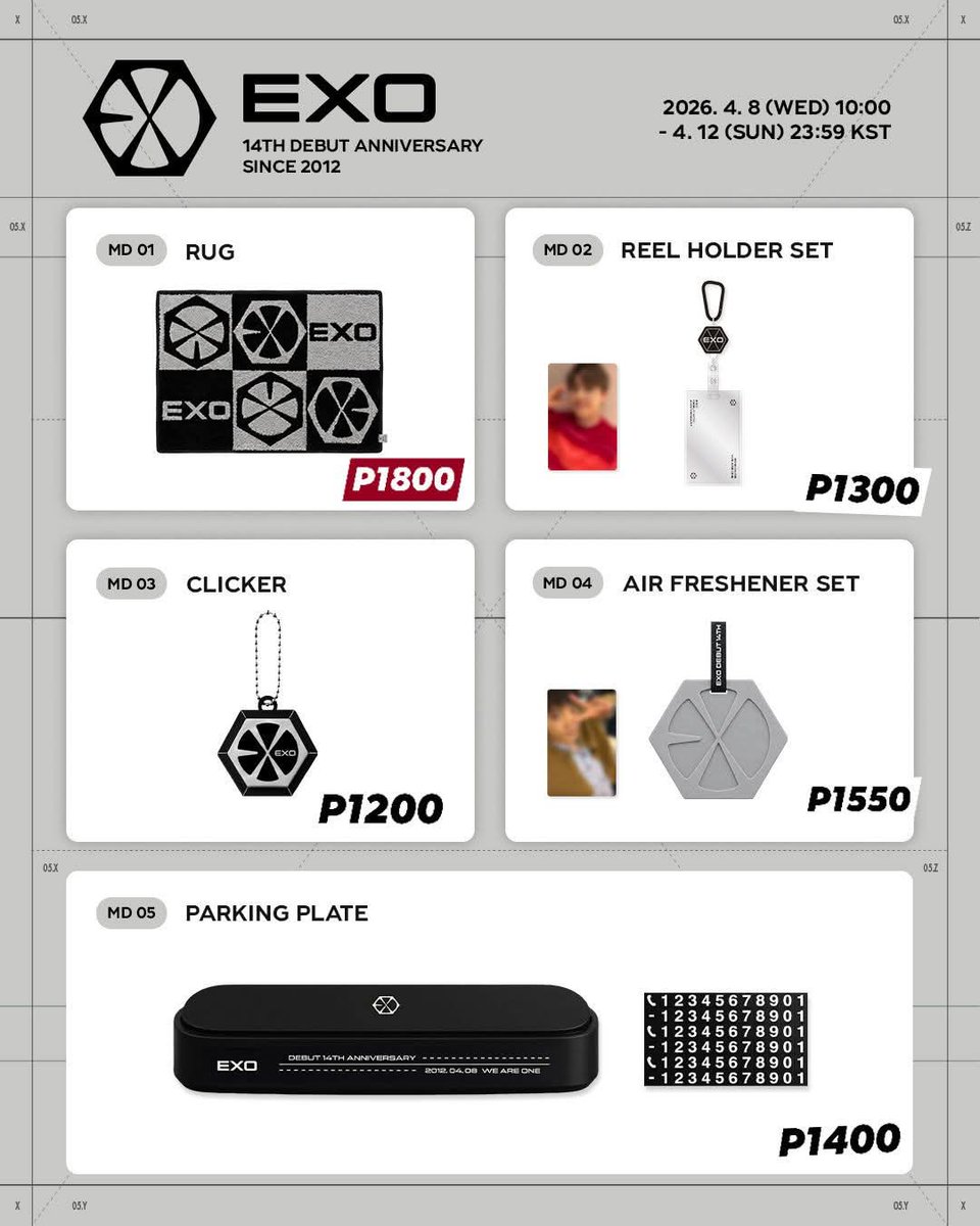 WTS LFB EXO 14TH ANNIVERSARY OFFICIAL MD PH GO

DOO: APRIL 10
DOP: 
25% DP PAYO (NEW BUYERS) / APRIL 15 (OLD BUYERS)
25% APR 30
25% MAY 15
25% MAY 30

Order Form: (EXO ANNIV MD + ITEM +QTY)

forms.gle/hc5VvbGFvTQeKB…