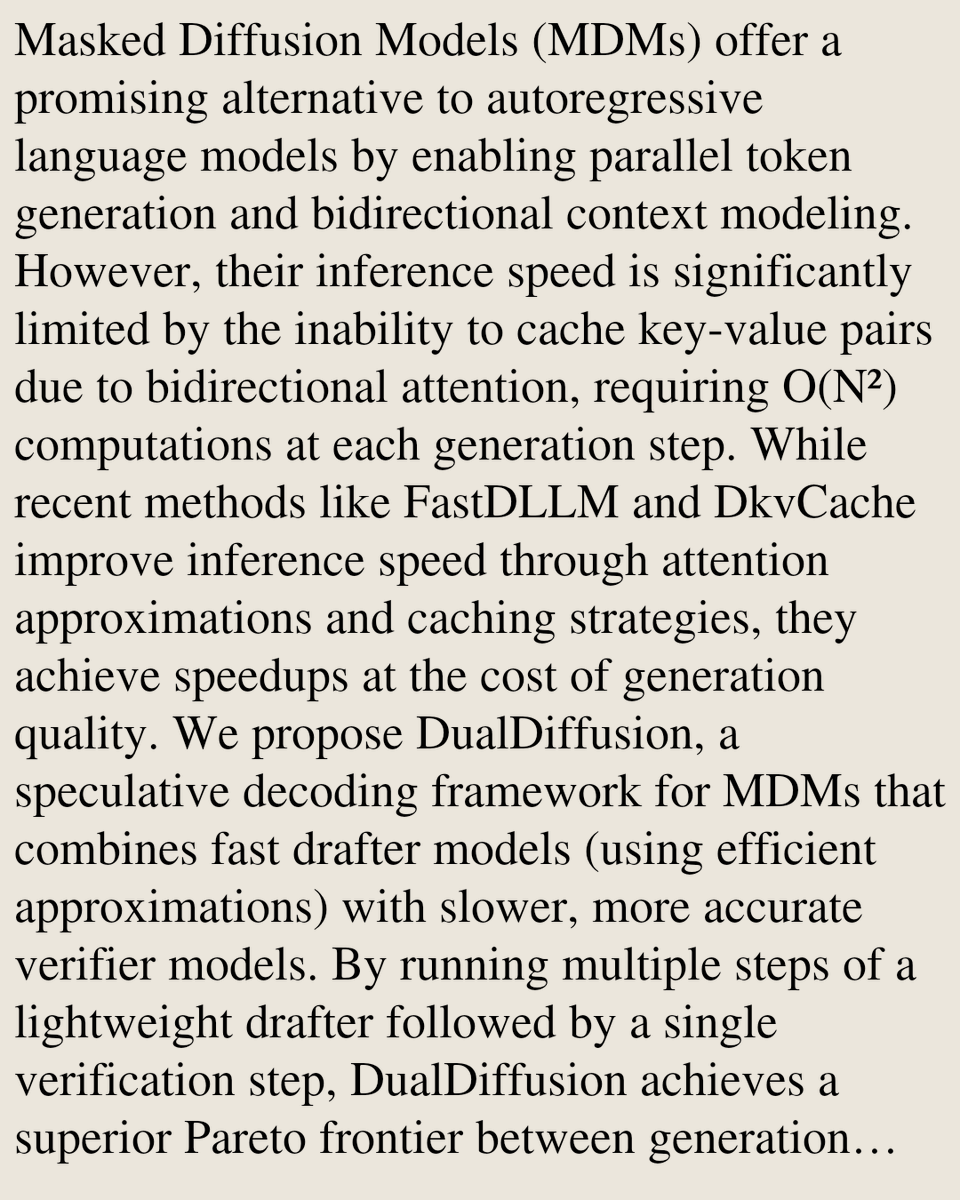 DualDiffusion: A Speculative Decoding Strategy for Masked Diffusion ...