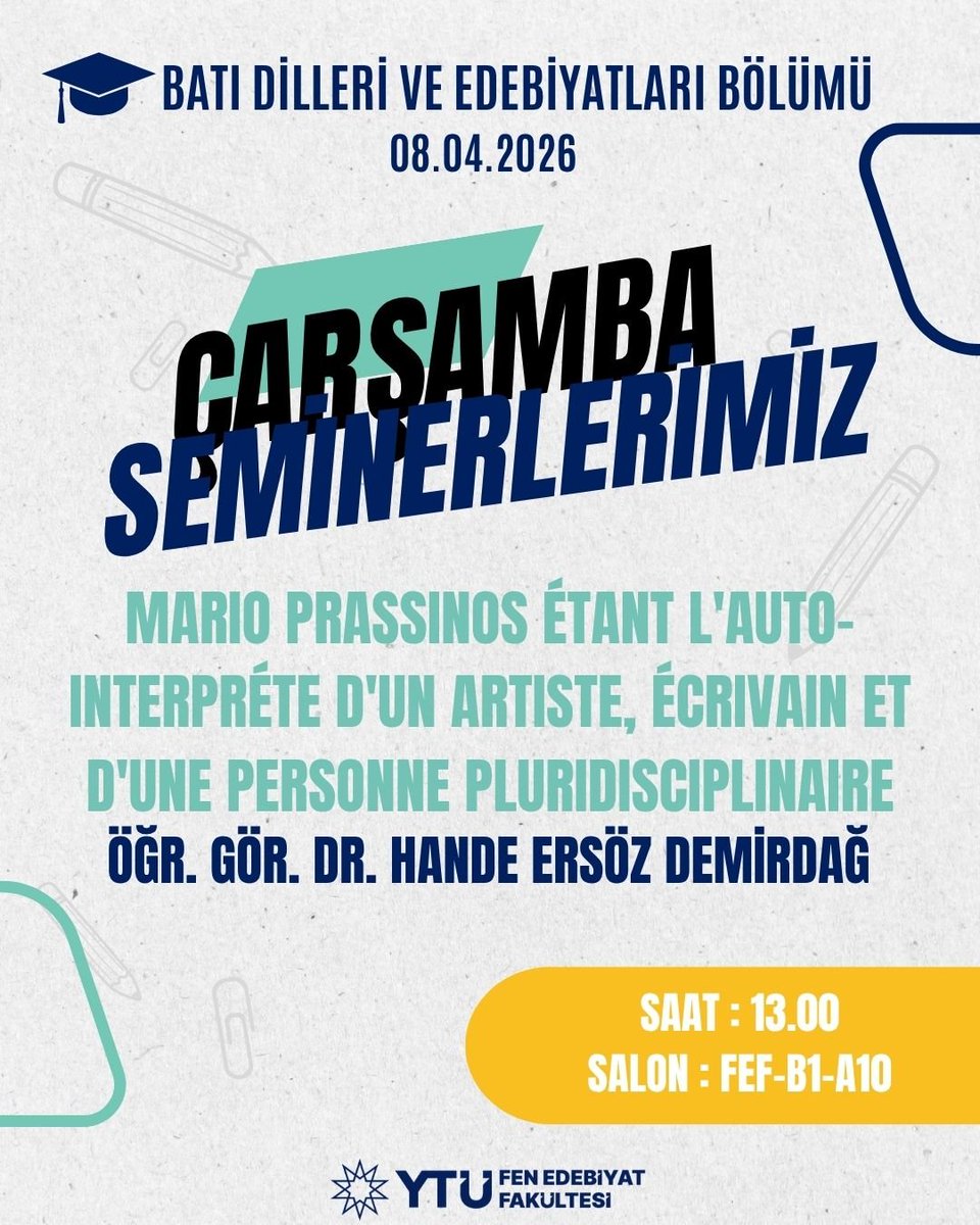 YTÜ Fen-Edebiyat Fakültesi tweet media