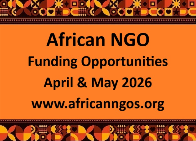 africanngos's tweet photo. Attention African NGOs! View @AfricanNGOs' list of more than 50 funding opportunities for April & May 2026. Refer to https://t.co/kCZd0swFM2. #AfricanNGOs #AfricanCSOs #FundingOpportunities #Fundraising #GrantOpportunity https://t.co/yHSKAFq2O1