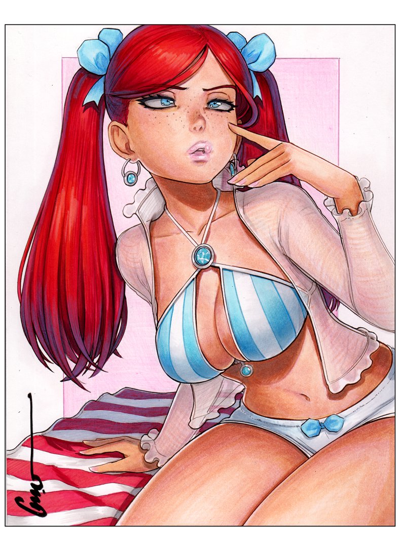 Bikini variant on the prev Wendy! Always hand drawn,  I appreciate your support over all the years!
