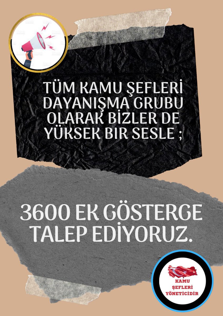 KamuSefleriD_G's tweet photo. ✅#TümKamuŞefleri Yöneticidir.
✅3600 ek gösterge statüsü ve liyakati gereği hakkıdır.
✅ Devletin tüm mağdurlar için verdiği söz bir an önce karşılık bulmalı ve
✅Kamuda adalet sağlanmalıdır.
Sayın @RTErdogan @isikhanvedat @_cevdetyilmaz @memetsimsek @csgbakanligi https://t.co/tMbJoTwOUv