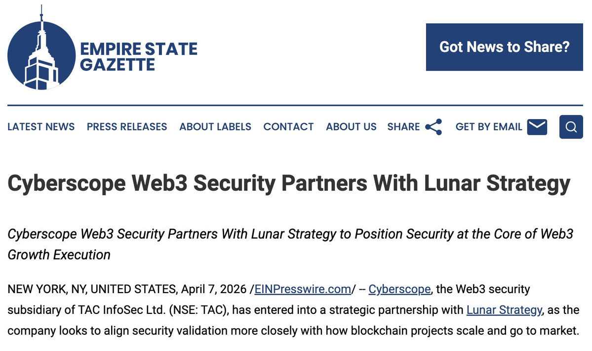 Cyberscope, a TAC Security Company tweet media