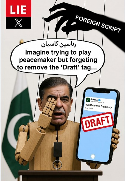 1_Livid's tweet photo. Imagine trying to play peacemaker but forgetting to remove the ‘Draft’ tag. 
PM Shehbaz Sharif’s latest tweet is all about diplomacy, but someone forgot to hit ‘publish.’
#PuppetPMShebazSharif https://t.co/ocR5fwFLuf