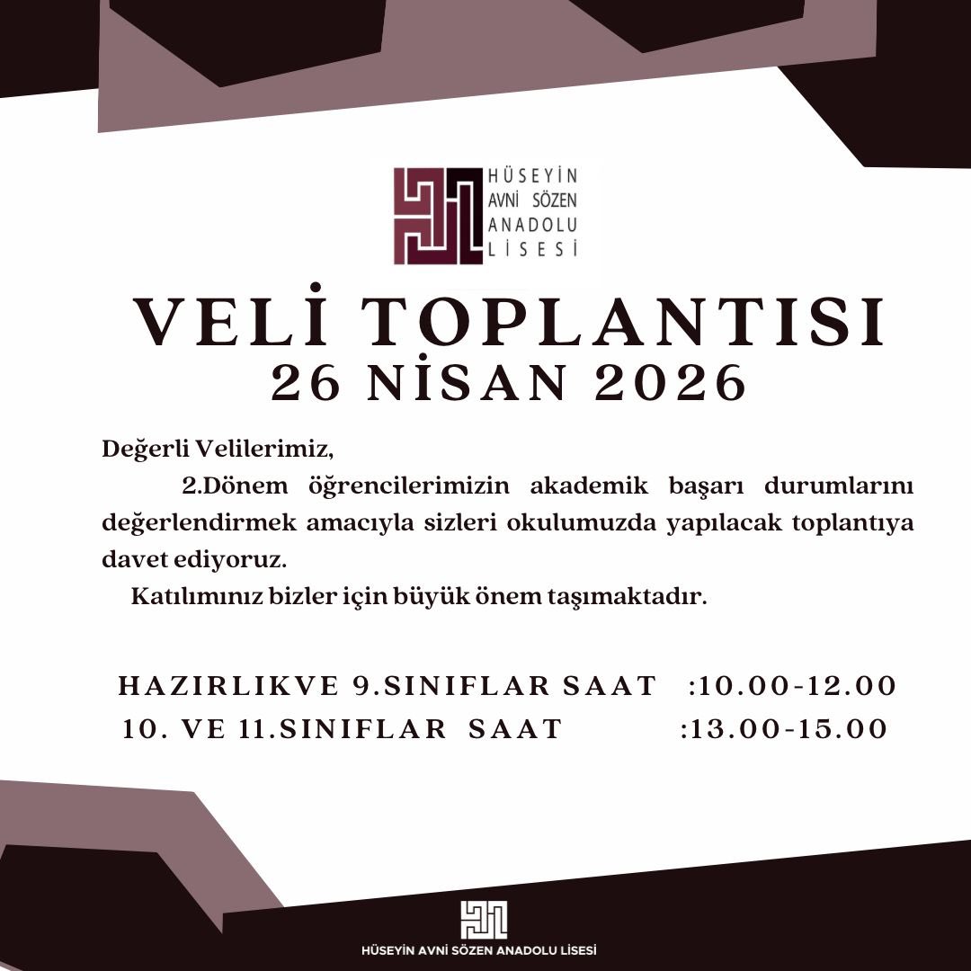 Hüseyin Avni Sözen Anadolu Lisesi tweet media