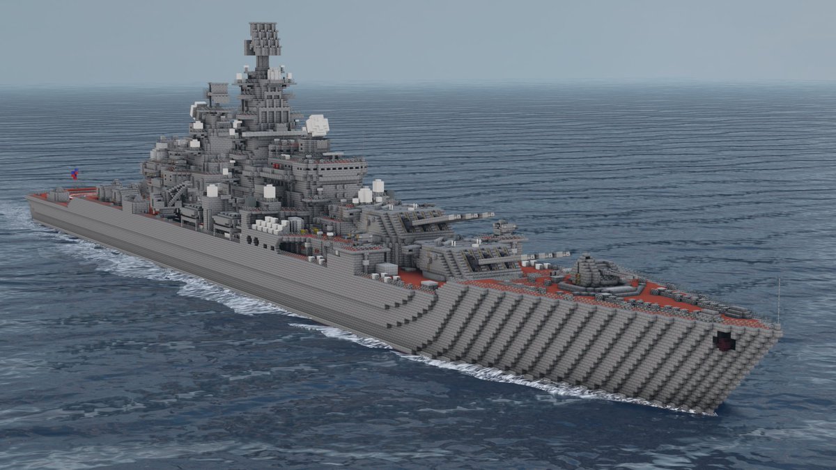 AvexLegends's tweet photo. 自らの強みである対艦ミサイルを捨てロマンに走った世界線のキーロフ
#Minecraft軍事部 #マイクラ軍事部 https://t.co/MD8AhtvmRT