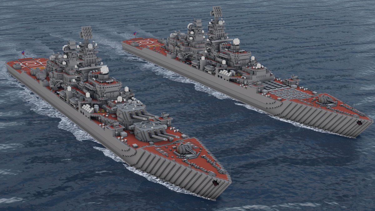 AvexLegends's tweet photo. 自らの強みである対艦ミサイルを捨てロマンに走った世界線のキーロフ
#Minecraft軍事部 #マイクラ軍事部 https://t.co/MD8AhtvmRT