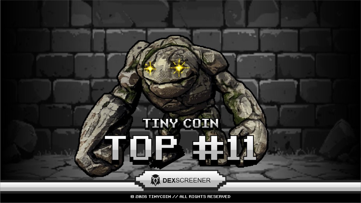 tiny_coins's tweet photo. $TINYCOIN breaks into the top 11 on Dexscreener. Growth is accelerating
https://t.co/U5H4mQXOHL https://t.co/WCDjAmJIry