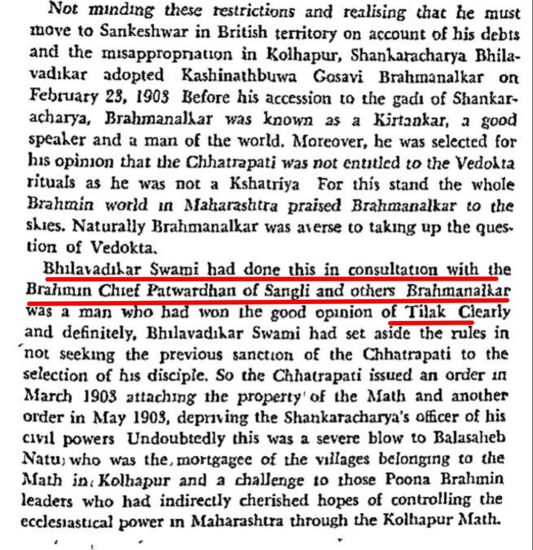 Aparantak's tweet photo. @Ezekiel16920 In 1830's Marathas were dragged in a dispute b/w CKP &amp; Broms

Shankaracharya's own letter state Patwardhan was forcing Shankaracharyas to give a diff verdict

Shahu Mhj's own letter - that Natu &amp; Company were against him these guys won't dance without Tilak &amp; patwardhan support. https://t.co/bl1qGpR3wj