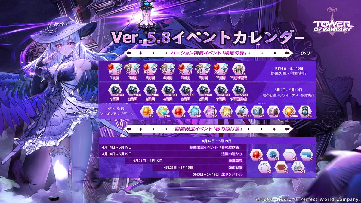 Tower of Fantasy(幻塔)公式 tweet media