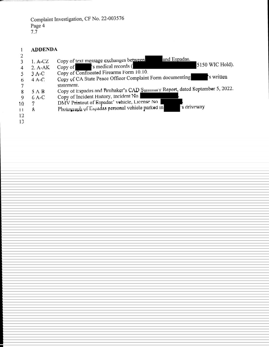 WhosThatCop's tweet photo. @LAPDHQ LAPD is lying. Here's an IA report from the case against LAPD and rapist rookie GABRIEL ANTHONY ESPADAS. The case hasn't settled yet.

LAPD had refused to release this file under Penal Code 832.7(b) because it didn't think raping a woman in mental crisis was "sexual assault". https://t.co/5dIsphpvGb
