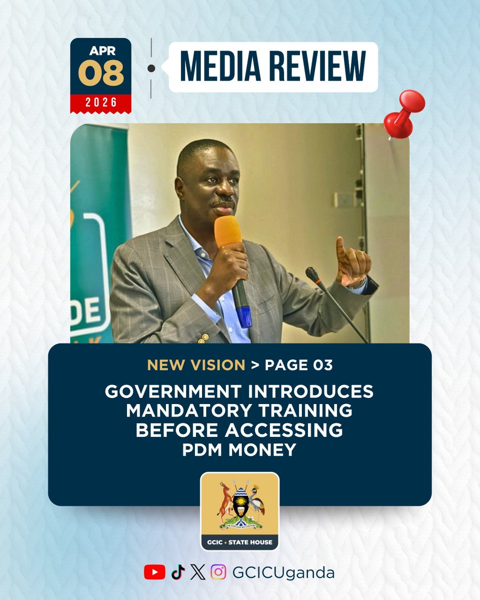 GovUganda's tweet photo. In a move aimed at improving the productivity and of sustainability investments under the Parish Development Model (PDM), the Government has introduced mandatory training requirements for all beneficiaries seeking to access financing from the parish revolving fund. #OpenGovUg https://t.co/wBcaPfj68a