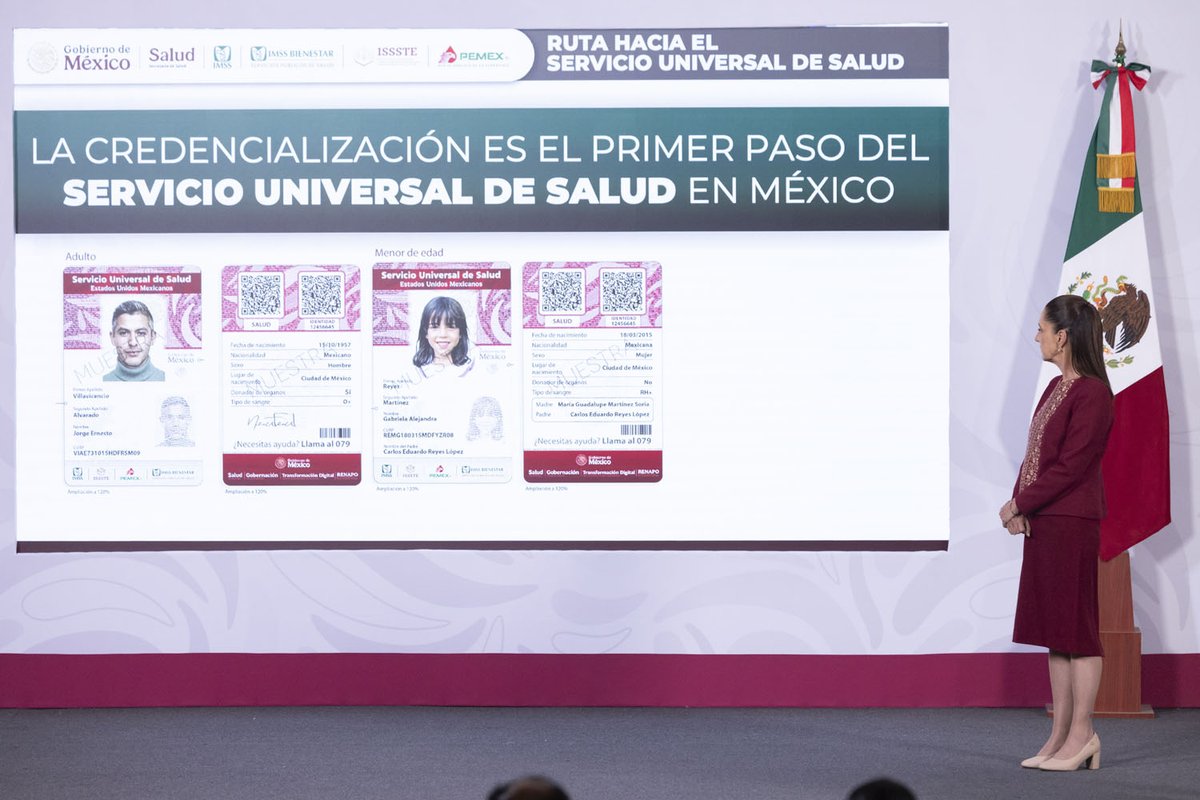 🏥 Anuncia Claudia Sheinbaum decreto para crear el Servicio Universal de Salud
 📌 Del 13 al 30 de abril inicia la credencialización, comenzando con personas de 85 años, para que todo ciudadano pueda atenderse en cualquier institución pública del país
#Salud #México
