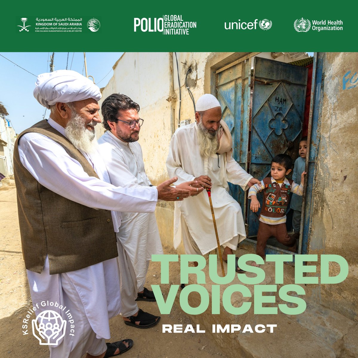 Ending polio is not just about vaccines.
It’s about trust. 🙌
Across countries, religious leaders are helping build
confidence, answer questions, and encourage families
to vaccinate their children.

<a href="/KSRelief_EN/">KSrelief</a> 
#KSReliefGlobalImpact #EndPolioNow
#PolioFreePakistan