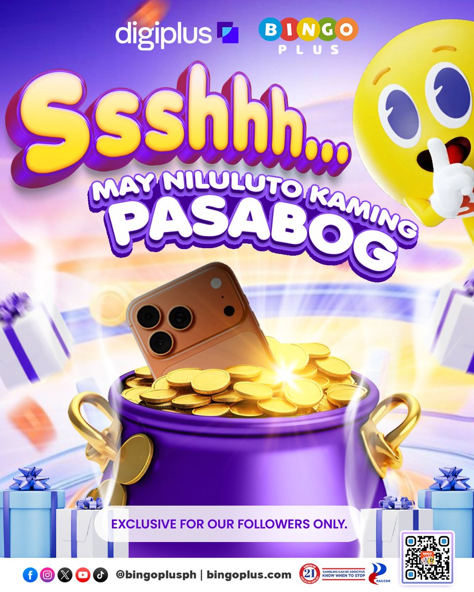 Bingoplusph's tweet photo. Meron kaming big surprise coming soon for our followersπ€«
Huwag magpahuli at hit that FOLLOW button for updates!
#BingoPlusPH
#BPRoadto1M https://t.co/PY5AFWbb3Y