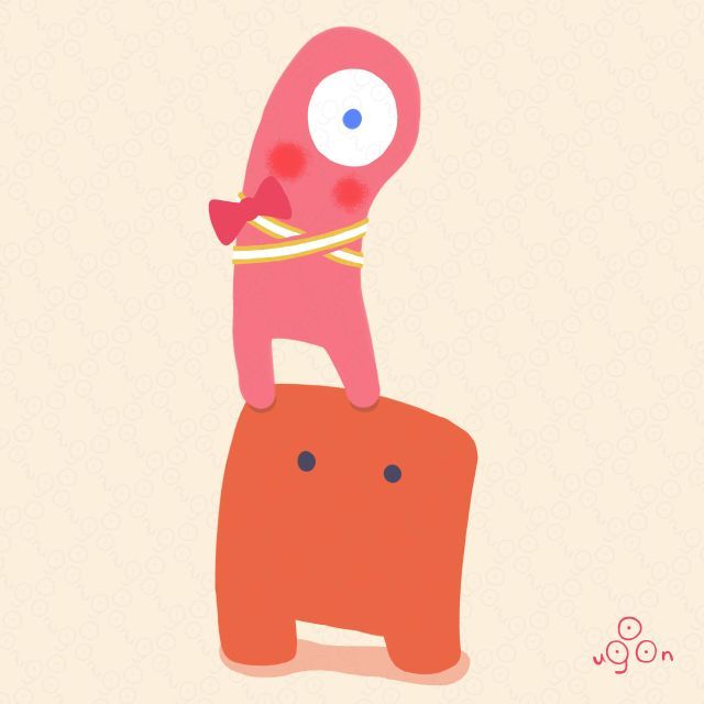 おすそわけです🎁
#あかこんにゃくん #イラスト