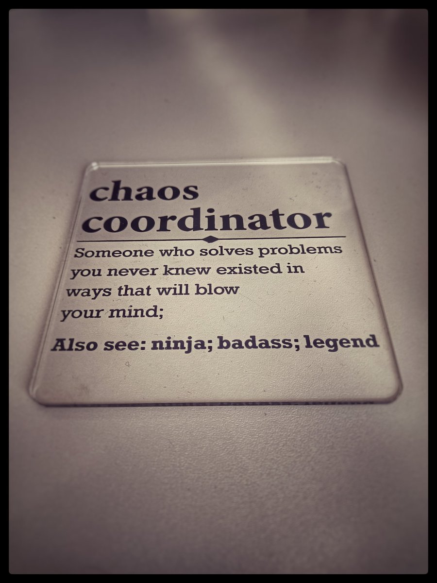 Ik heb een nieuwe functie als Chaos Coördinator.