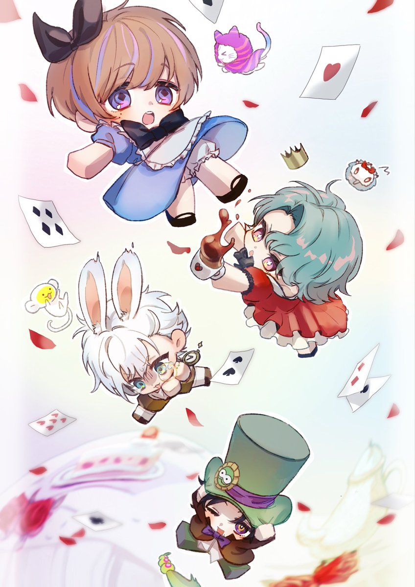 kanito_illust's tweet image. BTB in Wonderland♥️♠️♦️♣️

#FreoChrome #GinjoCanvas #Seiblue #kaepix