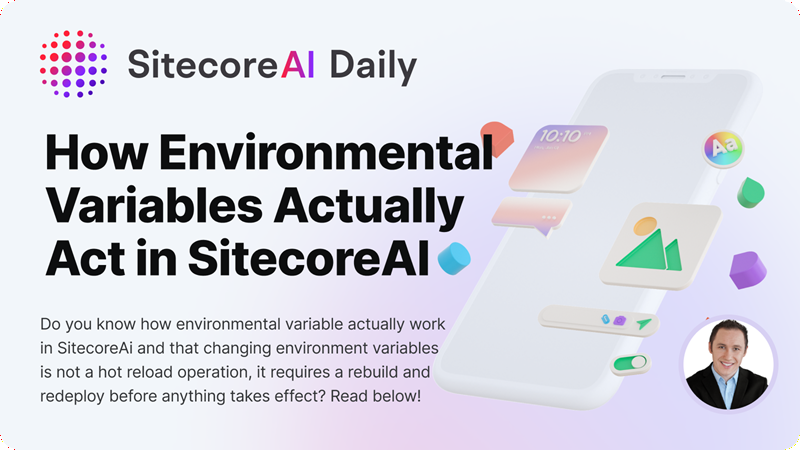 Do you know 3 ways to inject variables into #SitecoreAI?

They are:
- Deploy App Variables: CM/named rendering hosts
- SITECORE_APPSETTINGS_ overrides for config values
- Post-deploy actions, with default order kept intact

Plus envs for frontend hosting.

linkedin.com/posts/martin-m…