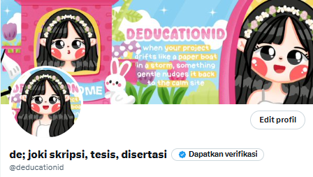 DE : JOKI SKRIPSI & JOKI TESIS SINCE 2020 tweet media