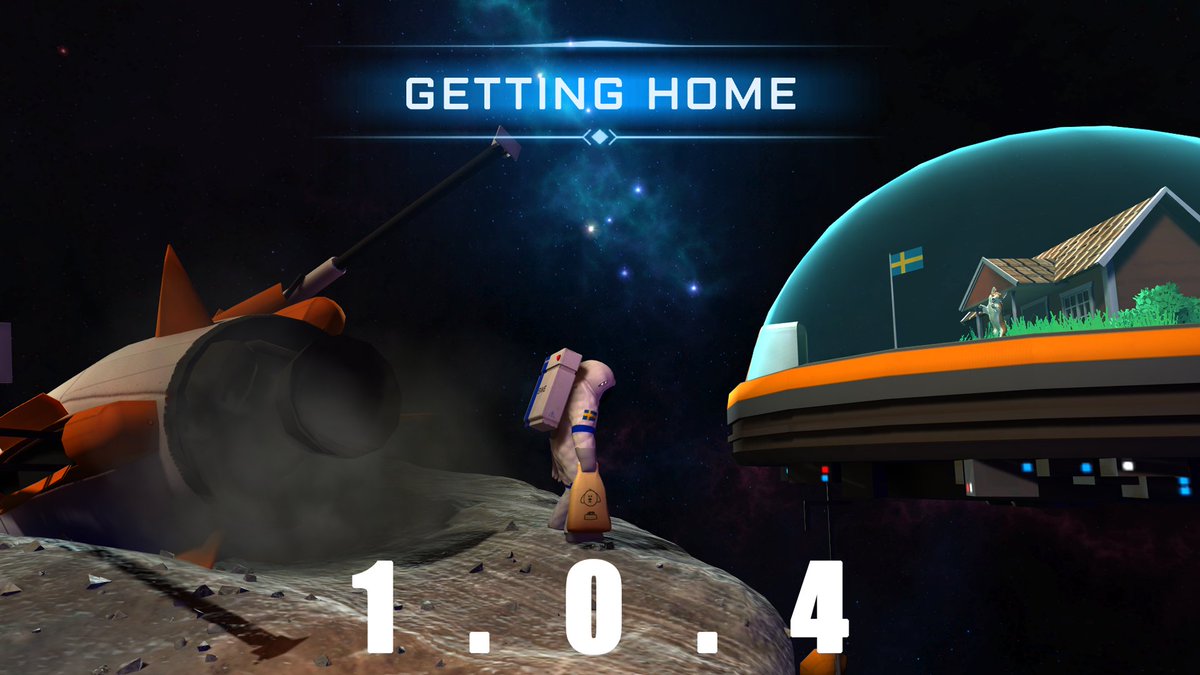 ArcticMeadow's tweet photo. Just released update 1.0.4 on mobile. The game is now up to par with the upcoming Steam release. Four patches post-launch and dozens of bugs squashed, and I'm very happy with the current state of the game.
#gettinghome #indiedev #indiegame #gamedev https://t.co/Nho5u2HPBw