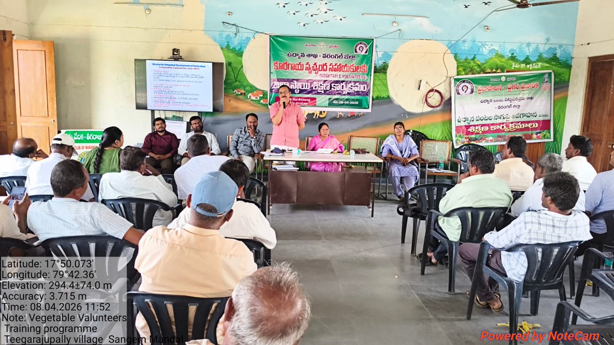 rakeshcherala3's tweet photo. District level training program on Vegetable volunteers at Sangem mandal with all Progressive vegetable farmers 
# vegetable volunteers #
@Collector_WGL https://t.co/Tjv9w6r3ta