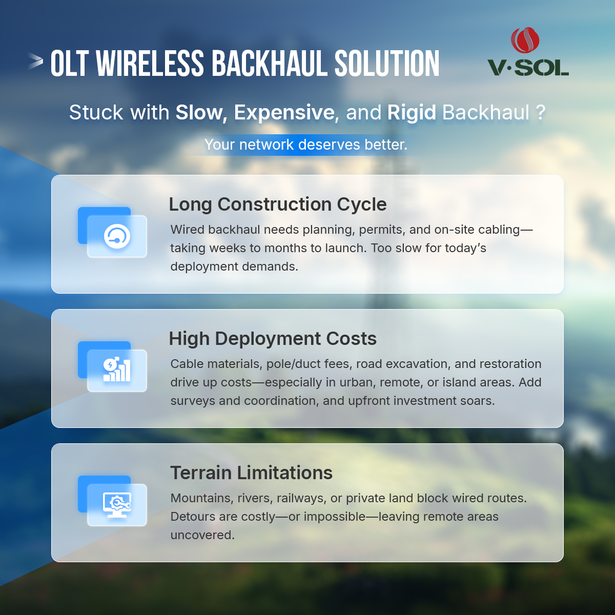 vsolution_fttx's tweet photo. Small size. Serious power. 💪

VSOL's new 1-port Mini GPON OLT — supports 64 users, 10GE uplink, fanless, plug-and-play. Built for FTTx, SOHO &amp; SMB.
Pair with wireless backhaul for faster rollout &amp; lower costs — even in remote areas.
Fast. Flexible. Future-ready.
#GPON #FTTx https://t.co/GA1d2ztIKm