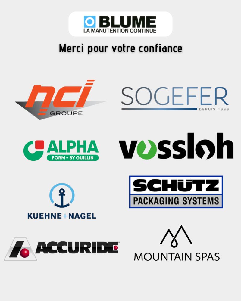 BLUME_ROLLEN's tweet photo. Erfolgreiche Projekte aus Frankreich:
Unsere Tochtergesellschaft #BLUMELMC zeigt, mit welchen Unternehmen sie zusammenarbeitet.
Gemeinsam entstehen maßgeschneiderte Handhabungs- &amp; #Förderlösungen für effiziente #Materialflüsse und nachhaltiges #Wachstum.
Danke für das Vertrauen! https://t.co/A5ikejmtB6