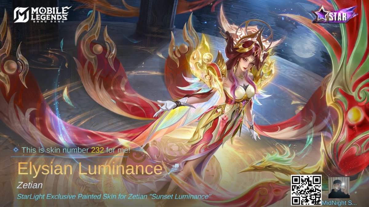 ayjplayz's tweet photo. I just obtained a new skin Elysian Luminance in Mobile Legends: Bang Bang! Let's face off against the world's best MOBA players together! 
https://t.co/uZnAinkjQ7 https://t.co/GpQWYac79L