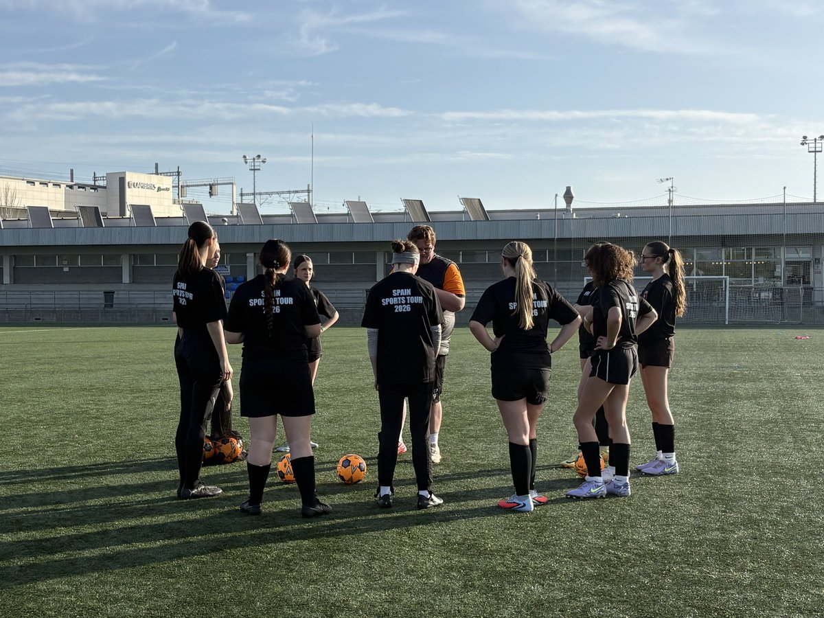 Arrived at the astro for our football coaching sessions   Image