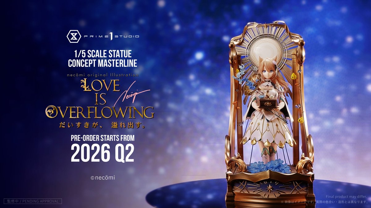 Prime1Studio's tweet image. ◤￣￣￣￣￣￣￣￣￣￣￣￣￣￣￣
　NEXT LEVEL SHOWCASE XVII:
　　VISIONS OF THE REALMS
＿＿＿＿＿＿＿＿＿＿＿＿＿＿＿◢

『 #necömi 』氏のオリジナルイラスト
「だいすきが、溢れ出す。」の
最新情報をお送りします✨

■ご視聴はこちら
youtu.be/vAseEsmOz60

#Prime1Studio #NLSXVII