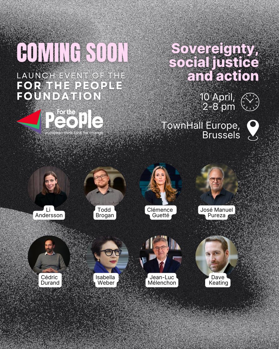 Don’t miss the launch event of the For The People foundation! 

When? 10 April, 2 pm - 8 pm.
Where? TownHall Europe, Brussels

Register here: forthepeoplefoundation.eu/launch-event/