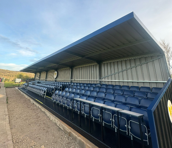 EliteStands's tweet photo. 150 seater installed for @Treowenstarsfc a couple of weeks late owing to the horrendous weather from February, thanks to the club for their patience, we hope you enjoy the stand and congrats on a great first season in Tier 2 and good luck in the League Cup Final ⭐️🔵 https://t.co/kO2kmdKz9B