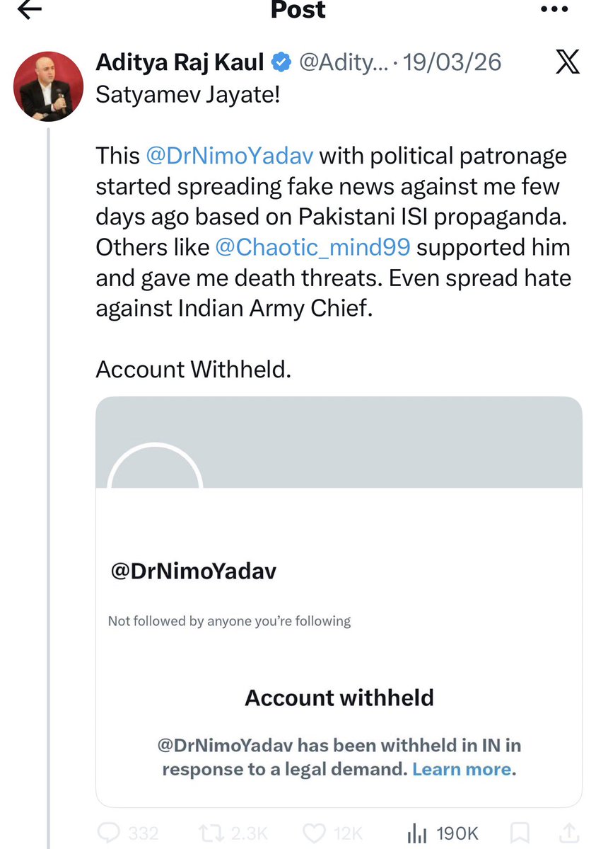 Dr Nimo Yadav 2.0 tweet media