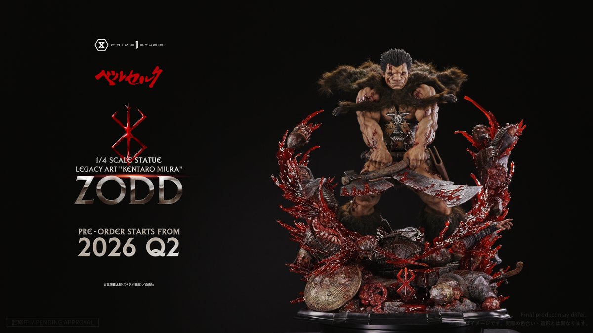 Prime1Studio's tweet image. ◤￣￣￣￣￣￣￣￣￣￣￣￣￣￣￣
　NEXT LEVEL SHOWCASE XVII:
　　VISIONS OF THE REALMS
＿＿＿＿＿＿＿＿＿＿＿＿＿＿＿◢

ダークファンタジーの金字塔
『ベルセルク』より
「ゾット」の最新情報をお送りします🗡️

■ご視聴はこちら
youtu.be/vAseEsmOz60

#BERSERK #Prime1Studio #NLSXVII