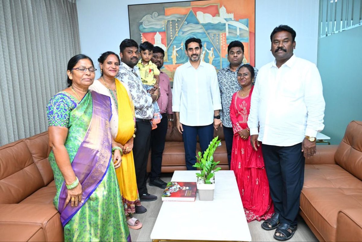 Congratulated by Education and IT Minister of AP Sri Nara Lokesh Garu On Our House warming Ceremony.
