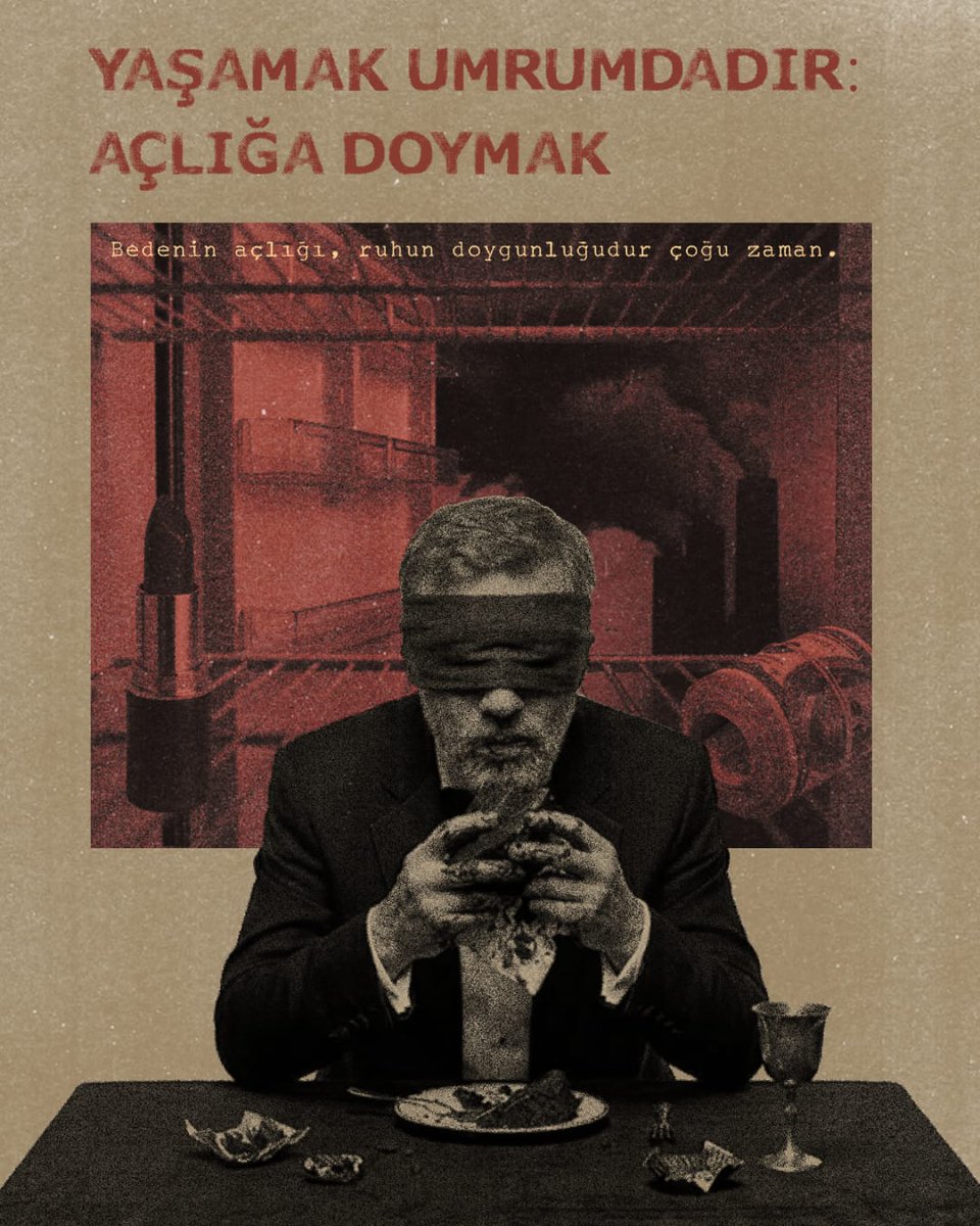 entelijansiyah's tweet photo. açlığa doymak filmi üzerine ikibinonyedi'de; yani uyumadan, iftardan, eve gitmek üzereyken birazdan, ayakkabılığın hangi katında olduğunu düşünürken camiden çıkmadan, son bardağı soğumuş çayın maksimum hazzından, ağırlaşmadan, yavaştan gece uyuşmadan biraz önce yazdığım yazıdan. https://t.co/xJzBM83W3K