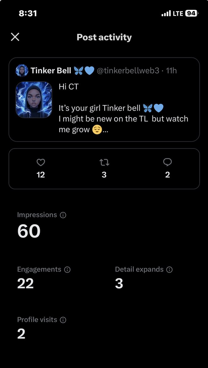 Tinker Bell 🦋💙 tweet media