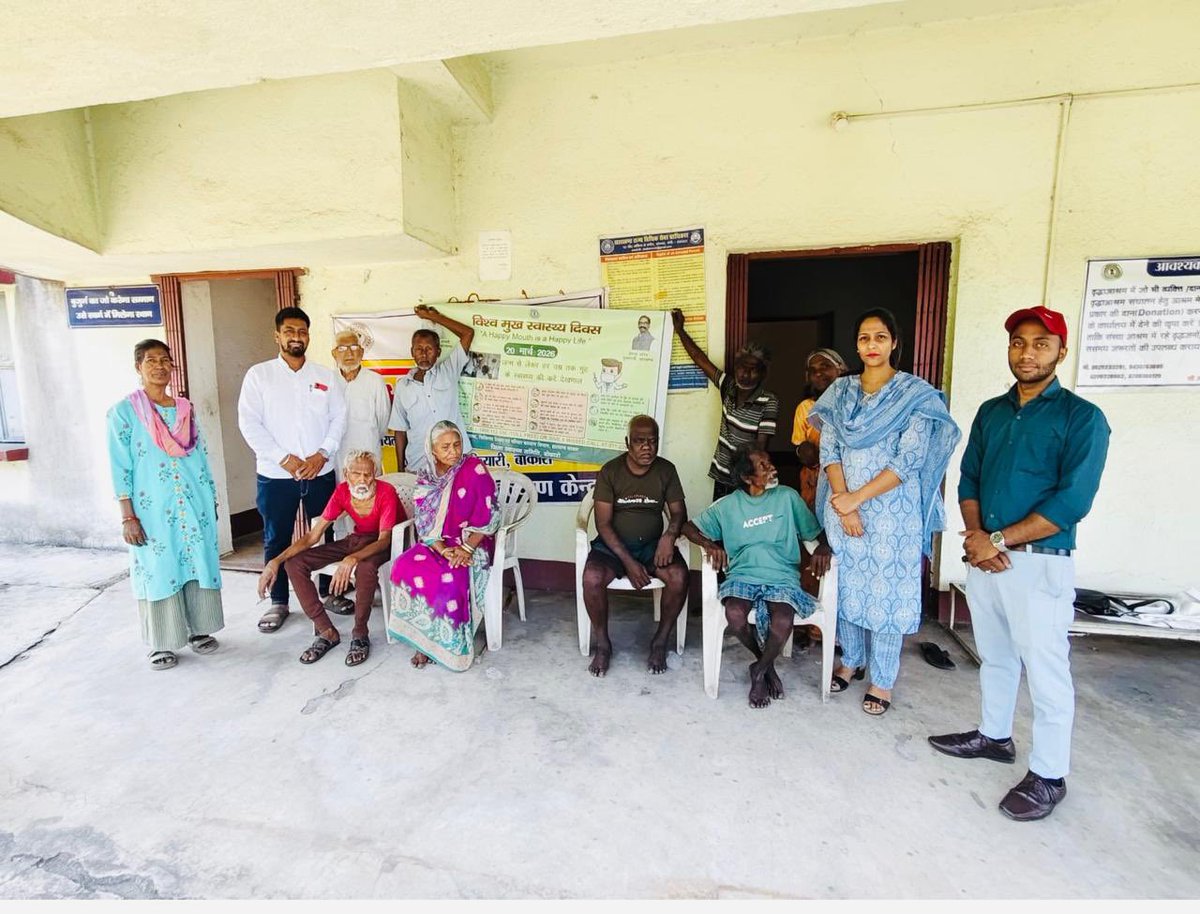 verma199026's tweet photo. World Health Day at Chandankiyari 📍
Preventive care shouldn’t have an age limit.
Visited an old age home to conduct oral health screening and awareness session.
Addressed untreated dental issues and emphasized daily oral hygiene practices for the elderly. 
#WorldHealthDay #TogetherForHealthStandWithScience #PublicHealth  #OralHealth #ElderlyCare
@BokaroDc @BokaroNtcp @BokaroIprd @prdjharkhand @HLTH_JHARKHAND @MoHFW_INDIA