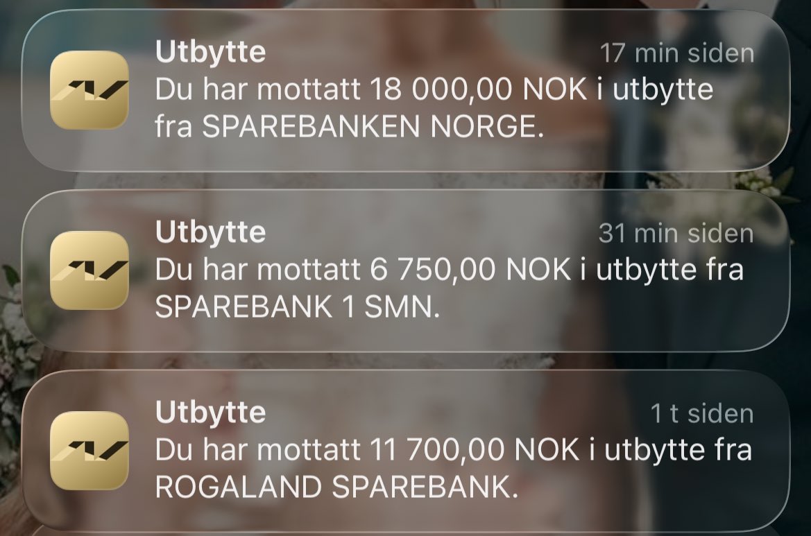 Tusen takk til alle boliglånskunder fra Trøndelag i Nord til Agder i sør 🤩🙏

#utbytte 
#fintwit