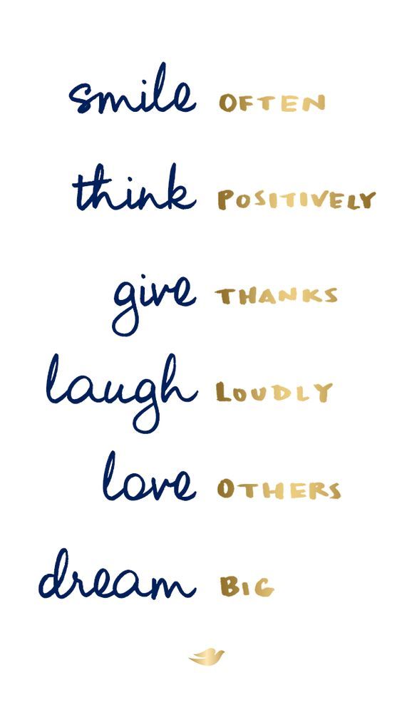 2thank's tweet photo. Smile Often
Think Positively
Give Thanks
Laught Loudly
Dream Big https://t.co/CmmazCayAC