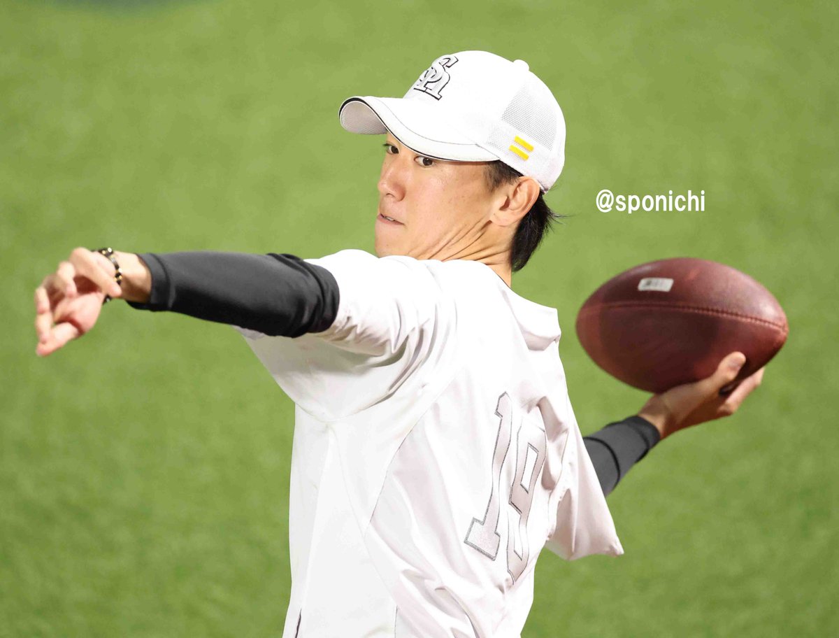 試合前練習に励む大津選手😄 ＃sbhawks ＃大津亮介