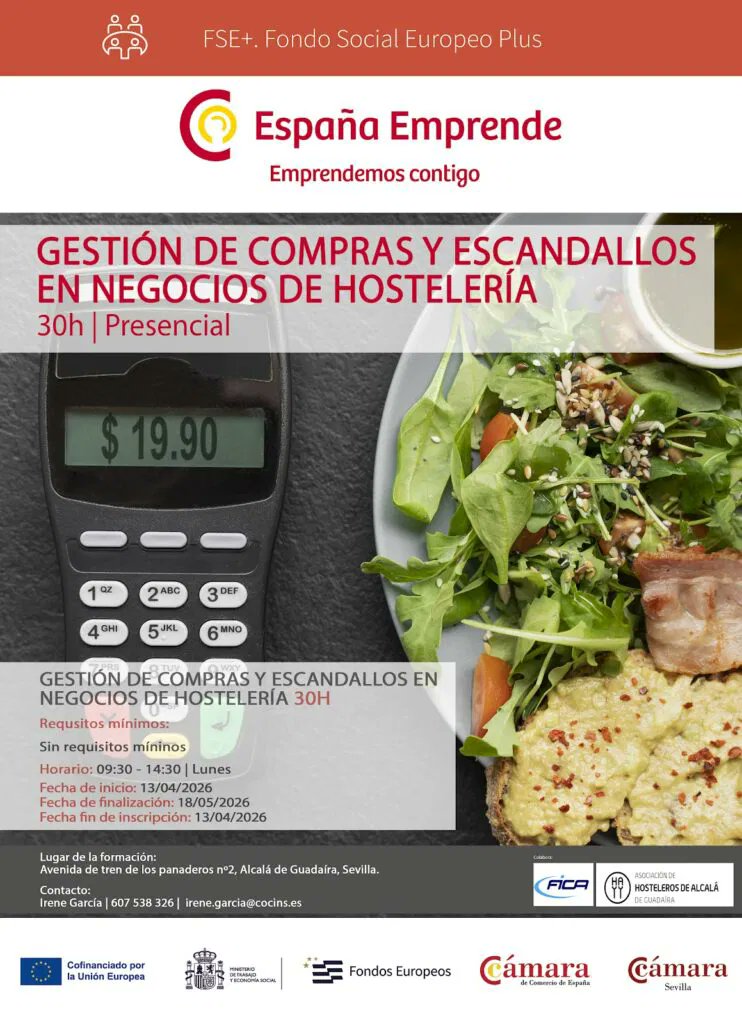 Sigue abierto el plazo de inscripción para los cursos presenciales pertenecientes al PROGRAMA EMPRENDE de <a href="/camaradesevilla/">Cámara de Comercio de Sevilla</a>

📆 Inicio en abril
🔗 n9.cl/3hc2mv

🗺️ #CursosSE #SevillaEmpleo
