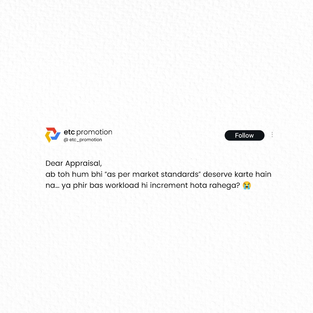EtcPromotion's tweet photo. Mention Your Kharoos Manager😑

#AppraisalSeason #SalaryHike #WorkLifeReality #CorporateLife #WorkplaceMemes #SalaryIncrement #EmployeeLife #WorkPressure #CorporateStruggles #AppraisalTime #OfficeDiaries #WorkplaceTruth #RelatableContent #WorkMood #etcpromotion https://t.co/RJVHsipbSI