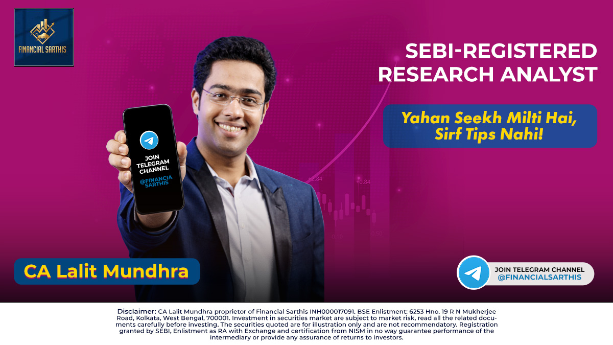 financialsarthi's tweet photo. "Yahan Seekh Milti Hai, Sirf Tips Nahi!"

In a world full of "get rich quick" schemes, we choose to focus on the one thing that actually lasts — Education.
.
We don't just tell you what to do; we show you the logic behind the trade so you can grow into a confident, independent investor.
.
Take the first step toward professional learning.
.
#FinancialSarthis #Investing #Trading #StockMarketIndia