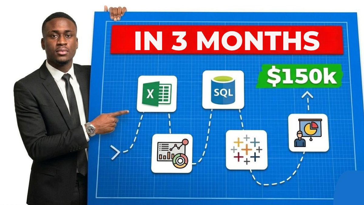 AnalystEmmanuel's tweet photo. Got my first paycheck in just 3 months of learning data analysis 💵
A lot of people asked how I did it…
So I broke down my exact step-by-step process.. from learning to earning.

Full video out now.. Watch here 👇
https://t.co/7dkrouTRo7 https://t.co/bIYhLjiZFG