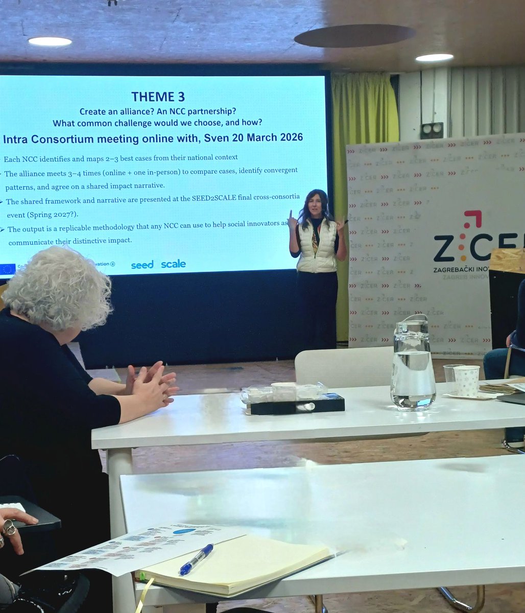 ANKArditsas's tweet image. ☑️ Η ANKA συμμετείχε ως μέλος της Ελληνικής κοινοπραξίας στη διακρατική συνάντηση του έργου #seed2scale, η οποία πραγματοποιήθηκε στο Ζάγκρεμπ στις 1-2 Απριλίου 2026.
✅ Το έργο αυτό χρηματοδοτείται από το Ευρωπαϊκό Κοινωνικό Ταμείο 
 #SocialInnovationplus #Ecosystems