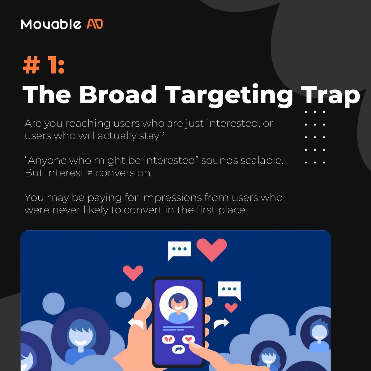 MovableAD's tweet image. You’re getting clicks—so it’s working… right? 🧐

Users open your game, stay &amp;lt;10s, then leave.
No retention. No revenue. No conversion.
Before blaming the product, check your campaigns.

MovableAD breaks down 3 key drivers 👇

#MobileMarketing #UserRetention #MovableAD