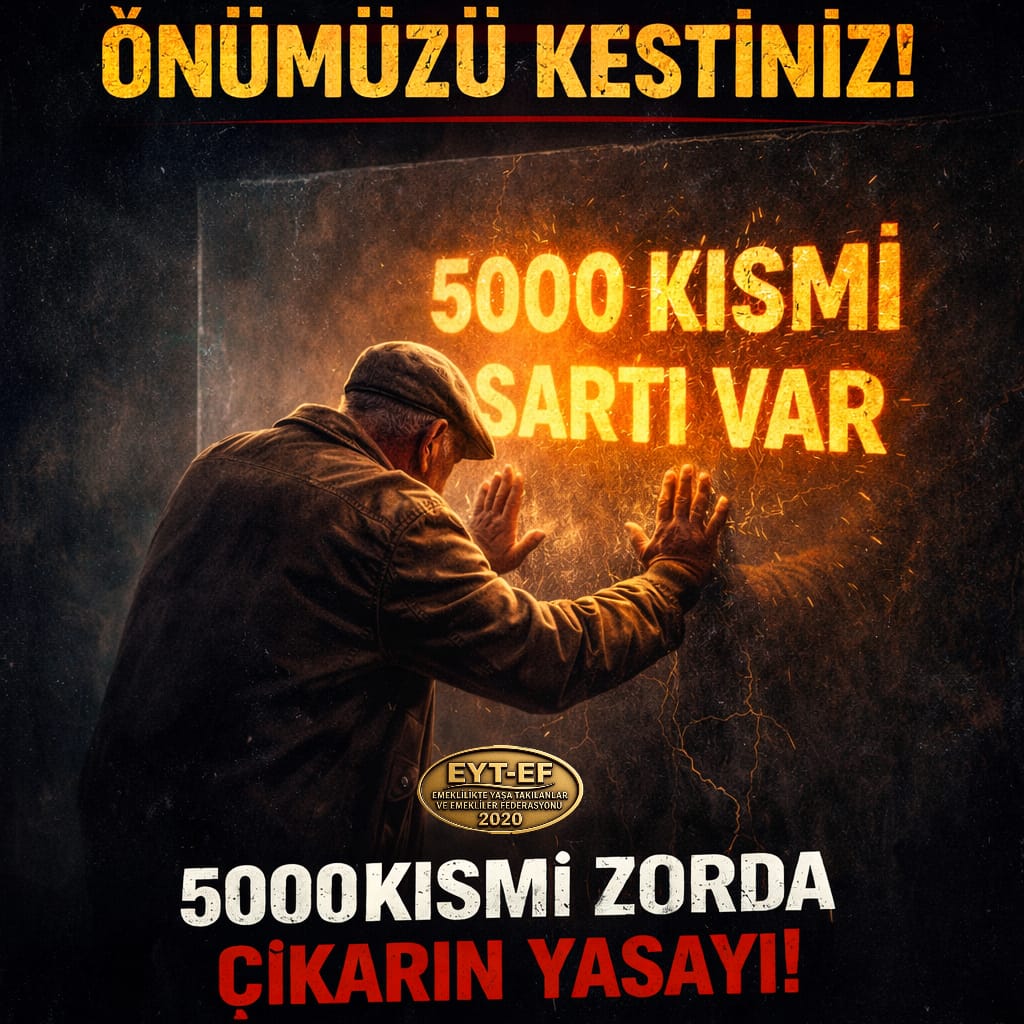 EYT_galacticos's tweet photo. EYT KALAN HAKLARINI İSTİYOR ‼️ 
5000 PRİM VE KISMİ EMEKLİLİK HAKTIR İADESİ ŞARTTIR ‼️ 💯 
@RTErdogan @dbdevletbahceli
@avabdullahguler @_cevdetyilmaz
@isikhanvedat @Akparti
#EmeklilerBıktıGetirinSandığı
#5000KısmiZordaçıkarınYasayı https://t.co/id3B5MQLdF