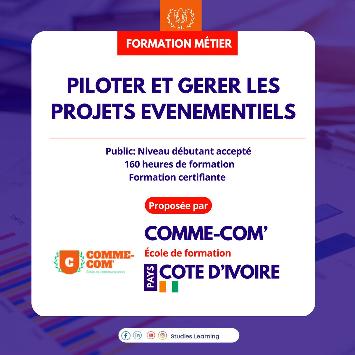 Studieslearn_In's tweet image. FORMATION EN LIGNE : PILOTER ET GERER DES PROJETS EVENEMENTIELS
𝗖𝗼𝗺𝗺𝗲𝗻𝗰𝗲𝘇 𝘃𝗼𝘁𝗿𝗲 𝗳𝗼𝗿𝗺𝗮𝘁𝗶𝗼𝗻 𝗶𝗰𝗶 : studieslearning.com/produit/certif…

#elearning #studieslearning #togo #mali #tchad #evenement #senegal #madagascar